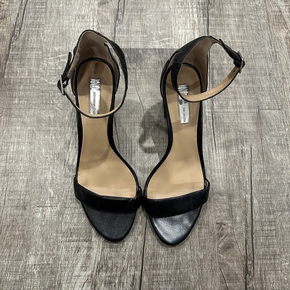 INC International Concepts Kivah Block Heels Open Toe‎ Black Womens Sz 9M - Picture 1 of 11